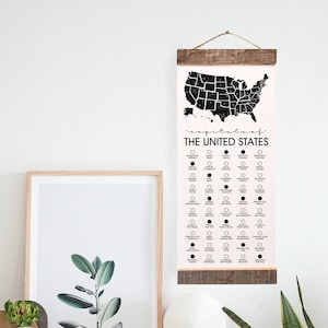 Capitals of the United States Of America Checklist with Pen, USA Gift, Travel Gift, US States, Travel Adventure, Check List, USA Bucket List