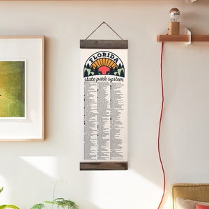 FL State Park Checklists WITH Pen // Travel Florida // Travel Adventure list // hiking bucket list