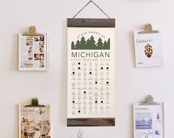 MI State Park Checklists WITH Pen // Pure Michigan // Travel Adventure list // Choose Your Design