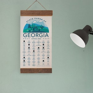 GA State Park Adventure Checklist WITH Pen // Georgia State Park // Travel Georgia Gift image 1