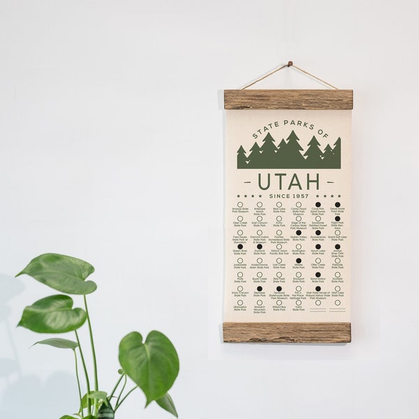 UT State Park Adventure Checklist WITH Pen // Utah State Park // Travel Utah Gift