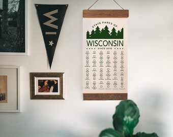 WI State Park Adventure Checklist WITH Pen // Wisconsin State Park // Travel Wisconsin Gift