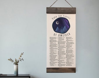 International Dark Sky Place Checklist WITH Pen, Traveler Gift, Hiker Gift, US National Parks, Travel Adventure, Check List, NPS Bucket List