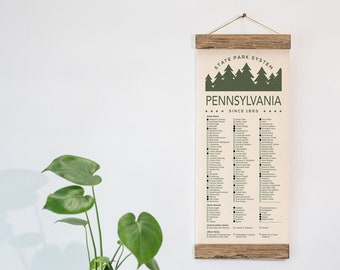 Pennsylvania State Park Checklist WITH Pen // Travel Pennsylvania Adventure // PA List Vacation Gift // Hike Camp Art Bike Explore PA
