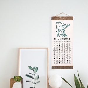 MN State Park Adventure Checklist WITH Pen // Minnesota State Park // Travel Minnesota Gift // MN Map
