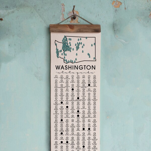 Map of Washington State - Etsy
