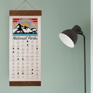 National Park Checklist WITH Pen, National Park Gift, Hiker Gift, US National Parks, Travel Adventure, Check List, NPS Bucket List, Map image 4