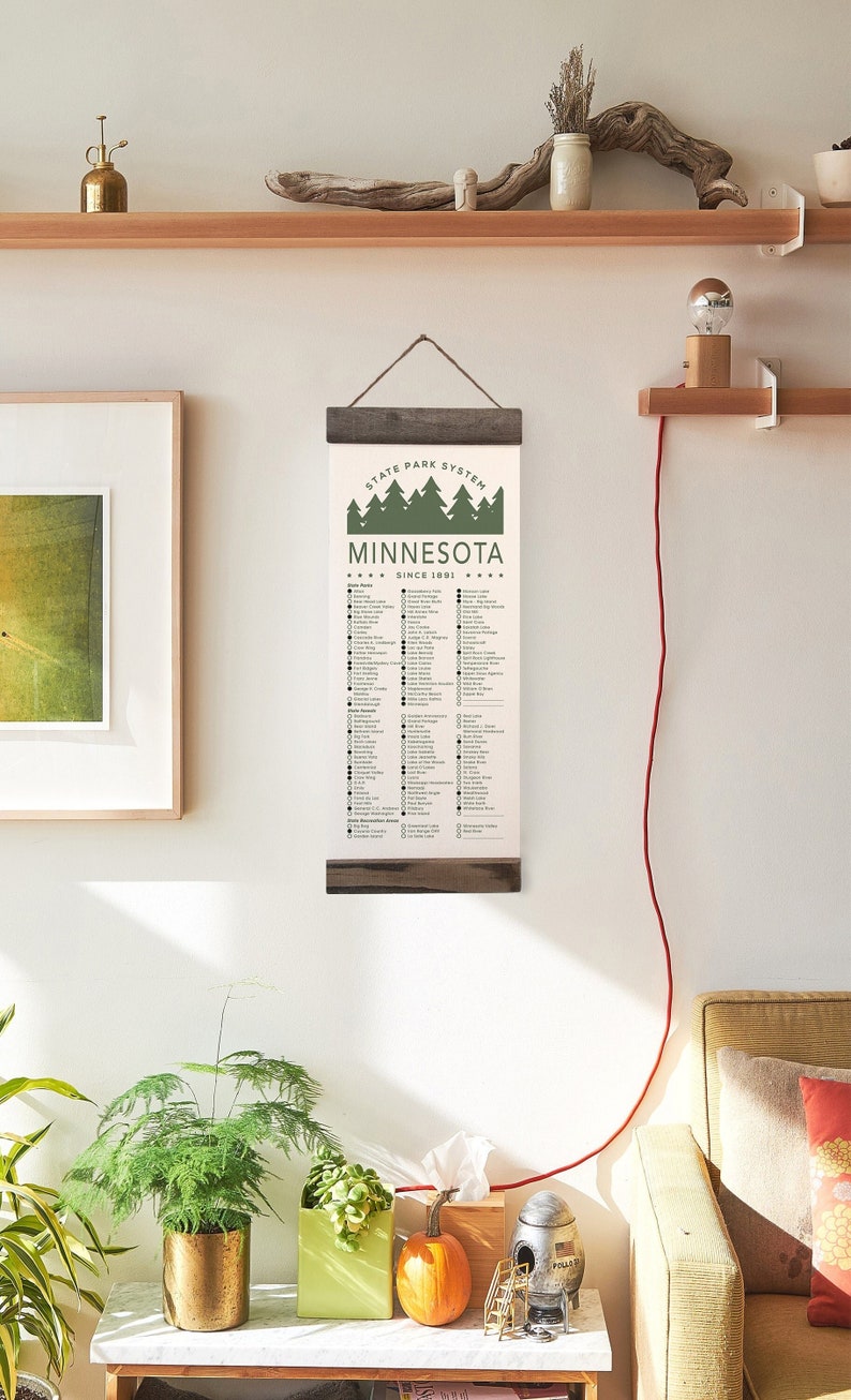 MN State Park Adventure Checklist WITH Pen // Minnesota State Park // Travel Minnesota Gift Pine Trees - Medium