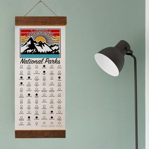 National Park Checklist With Pen , National Park Gift, Hiker Gift, US National Parks, Travel Adventure, Check List, NPS Bucket List image 2