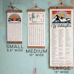 WA State Park Checklists WITH Pen // Washington State // Canvas Hanging Sign // Handmade Adventure Gift // Experience Explore Washington image 7