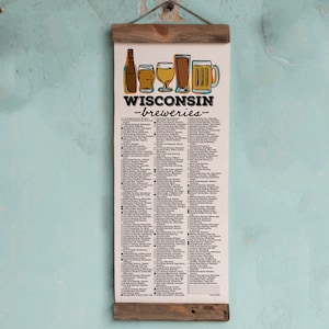 WI Brewery Checklist WITH Pen / Wisconsin Beer Bucket List // Travel Wisconsin Gift