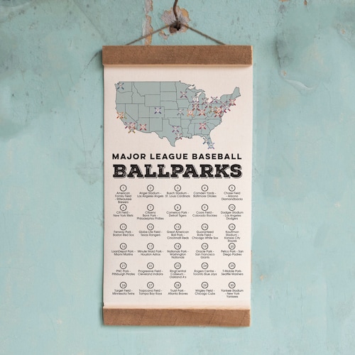 MLB Checklist With Pen US Baseball Bucketlist Travel Etsy