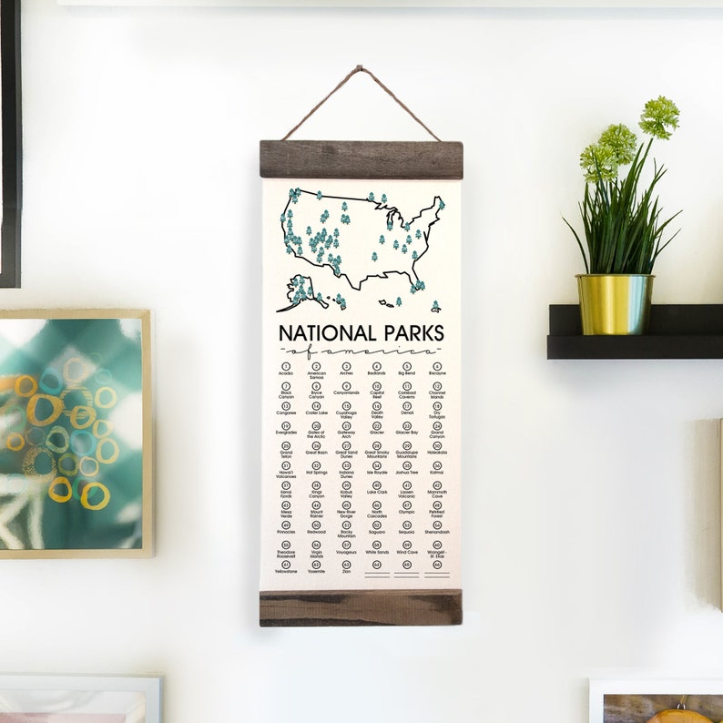 National Park Checklist With Pen , National Park Gift, Hiker Gift, US National Parks, Travel Adventure, Check List, NPS Bucket List image 4
