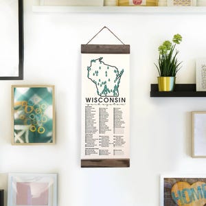 WI State Park Adventure Checklist WITH Pen // Wisconsin State Park // Travel Wisconsin Gift // WI Checklist Map // Hiker Gift
