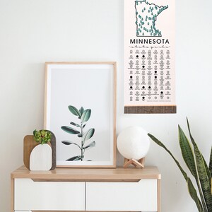 MN State Park Adventure Checklist WITH Pen // Minnesota State Park // Travel Minnesota Gift Map - Medium