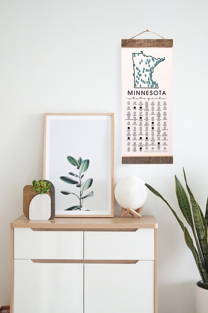 MN State Park Adventure Checklist WITH Pen // Minnesota State Park // Travel Minnesota Gift Map - Medium