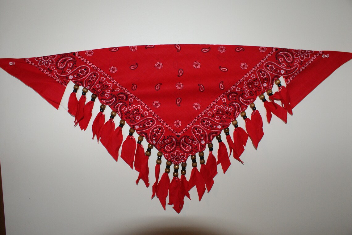 Unique Scarf / Fringed Bandana Etsy