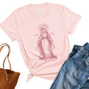 Virgin Mary T shirt, Catholic t shirt, Catholic Apparel, Catholic tee shirts, religious t shirts, Catholic clothing, Catholic Tee