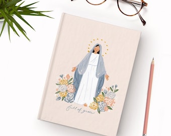 Virgin Mary Flower Journal - Ruled Line