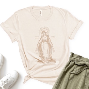 Vintage Virgin Mary T shirt, Catholic t shirt, Catholic Apparel, Catholic tee shirts, religious t shirts, Catholic clothing, Catholic Tee