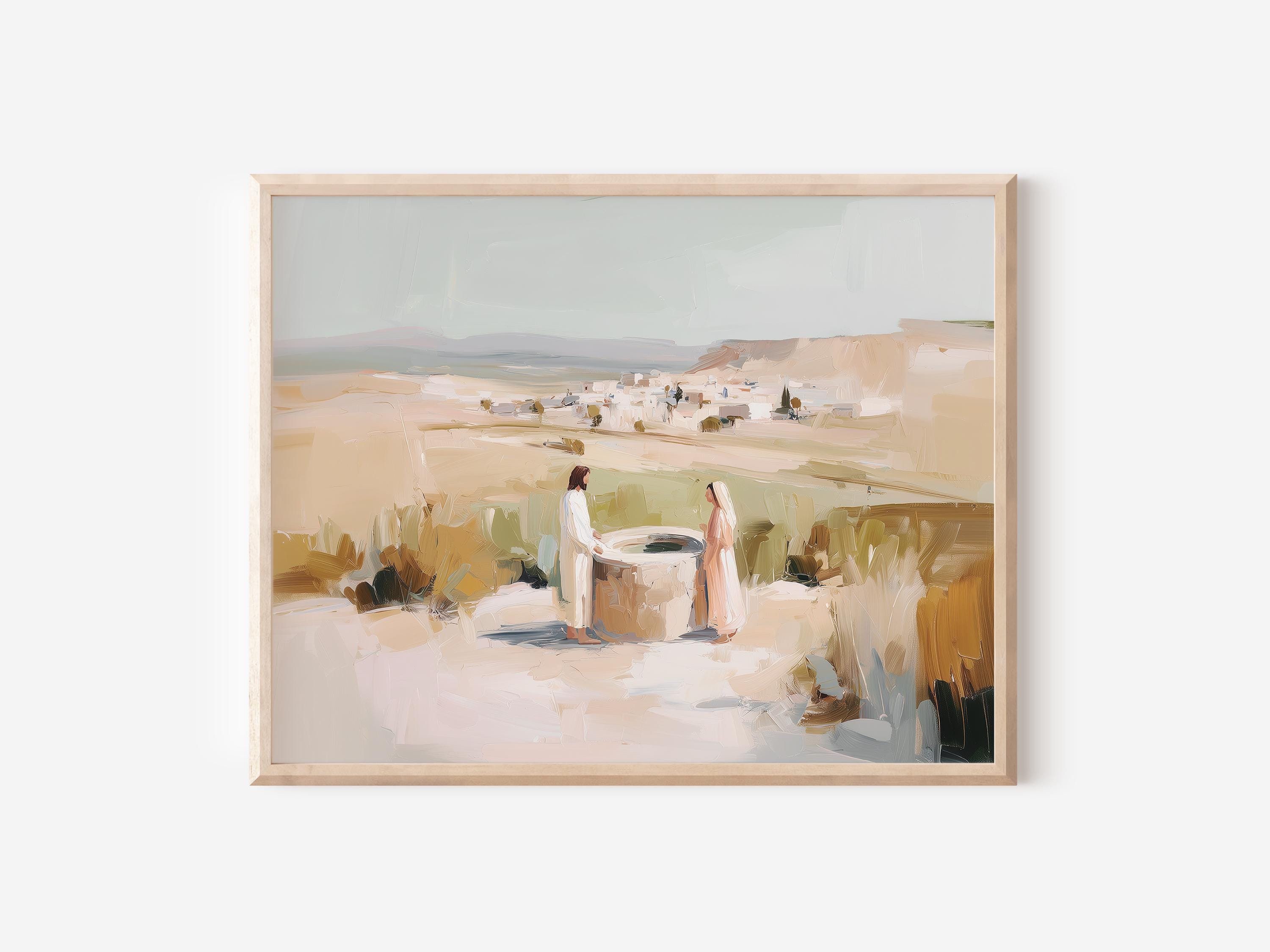 Artful Jesus Samaritan Woman at the Well Oil Painting Catholic Gift for ...