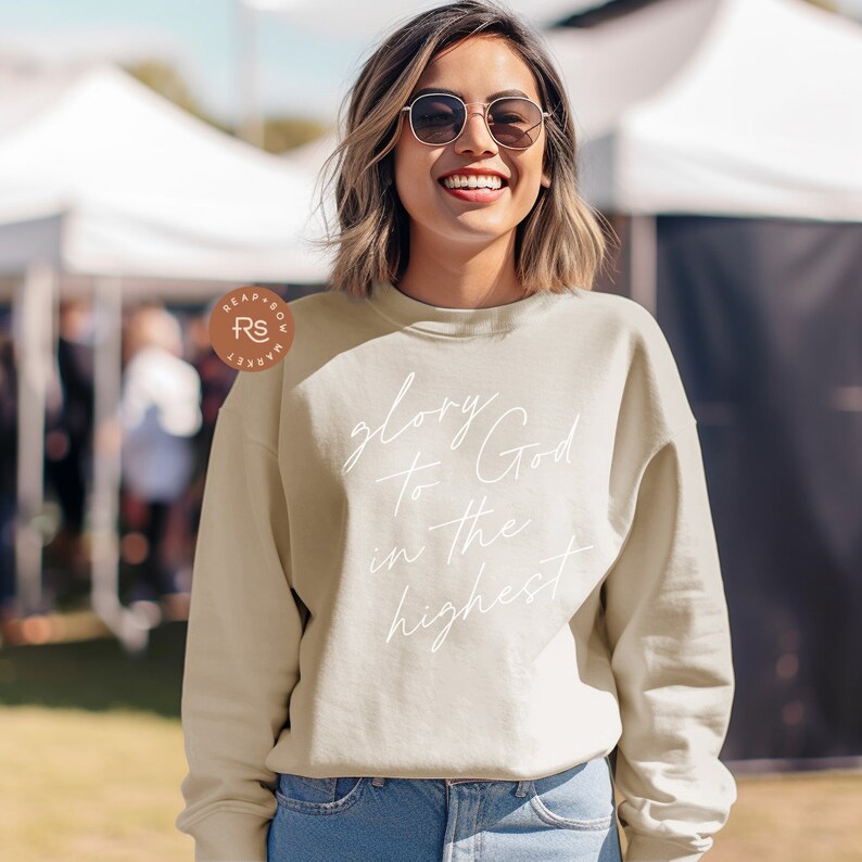 Trendy minimal Christian women's sweater