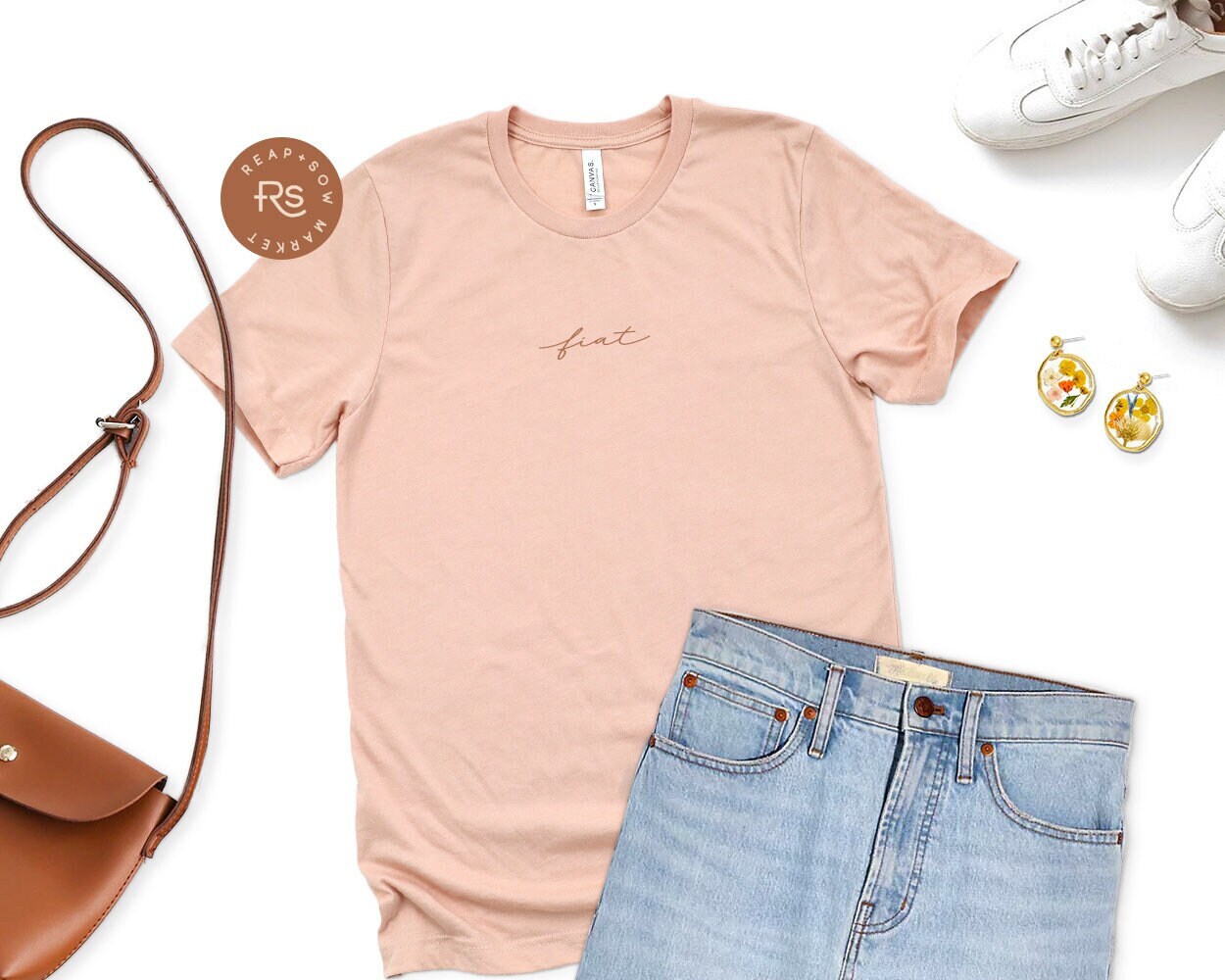 Fiat Catholic t-shirt Woman Christian tshirt Gift For Her Blessed Mother Virgin Mary tee Minimal Religious God Apparel Female Faith Pullover