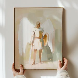 Artful St Michael the Archangel Wallart Oil Painting Saint Michael ...