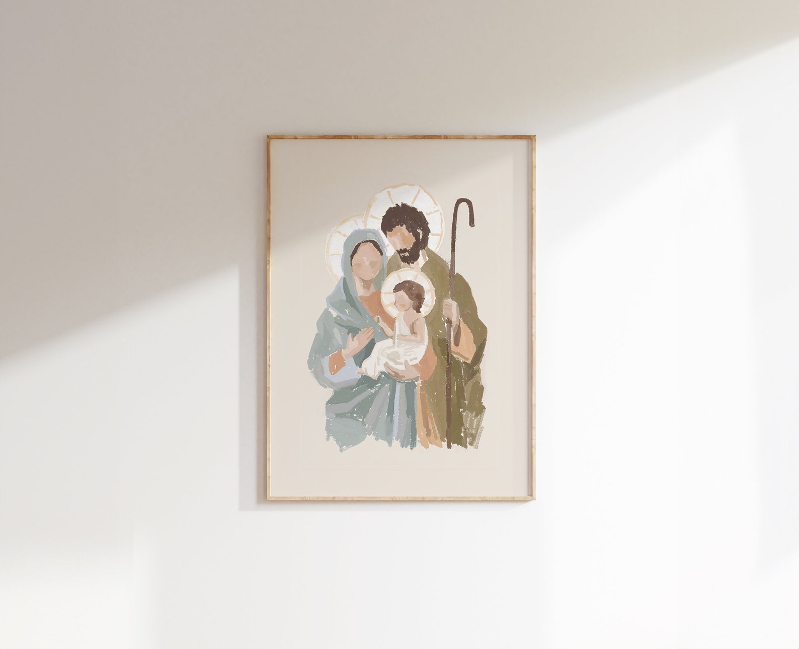 PRINTABLE DIGITAL Holy Family Catholic Gift Virgin Mary, Jesus and ...