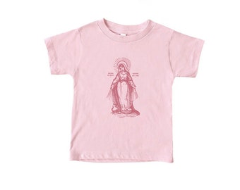 Toddler Virgin Mary T shirt, Catholic t shirt, Catholic Apparel, Catholic tee shirts, religious t shirts, Catholic clothing, Catholic Tee