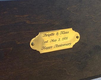 Targa in ottone con incisione, targhetta in metallo per trofei, targhetta in ottone con nome, targhetta artistica per cornici, targa commemorativa, etichetta per cornice