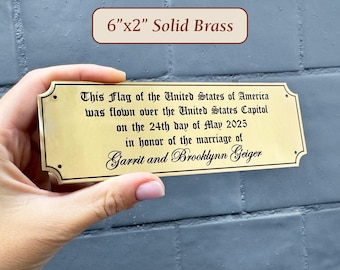 Engraved Brass Plate: Brass Name Plaque, Memorial Plaque, Pet Urn Name Plate, Small Custom Plaque, Engraved Metal Plaque for Trophies