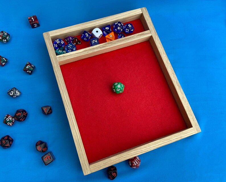 RPG Wood Dice Tray Dnd Dice Tray Dice Box and Tray Dungeons Etsy