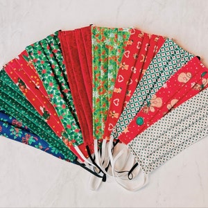 Christmas Face Masks with Nose Wire