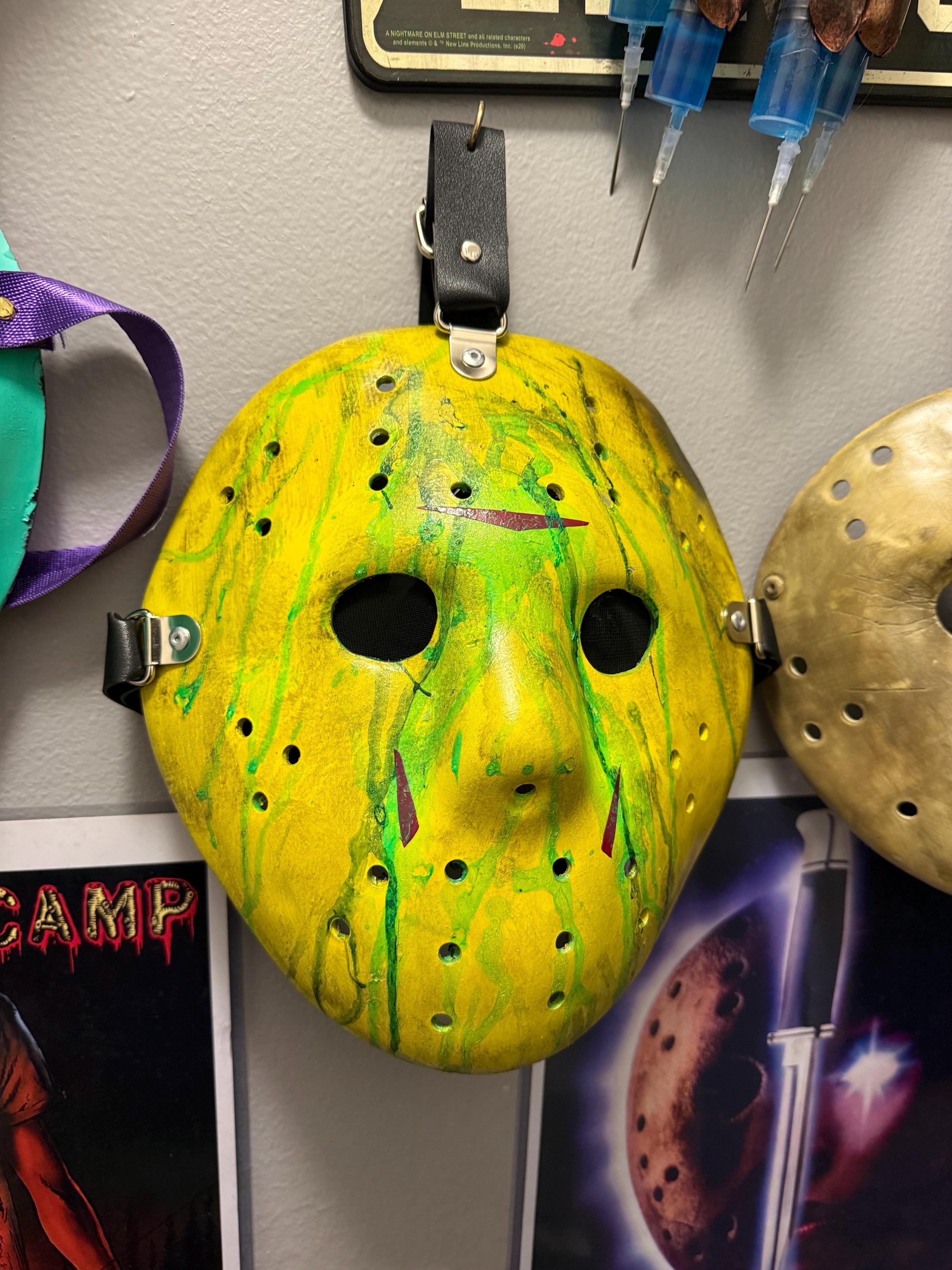 Jason Slime Toxic Slime Jason Voorhees Mask – Part 8 Inspired Hockey Mask (handmade ...