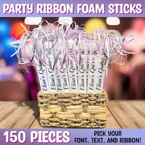 LED Foam Glow Sticks 150 Pack Multi-Color 16 Inch Birthday Ribbon Light Batons with 3 Flash Modes for Birthdays Sweet 16 Quinceanera Parties