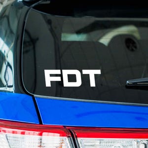 FDT Donald Trump Sticker, Anti Trump Die Cut Decal for Cars, Anti MAGA Political Sticker for Cars, Trucks, Windows, Permanent Stickers