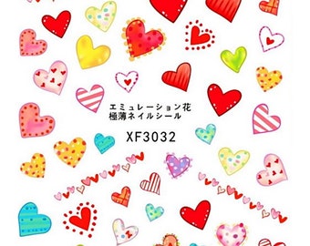 Nail Art Stickers DIY Valentine's Day Stickers Heart Sticker XF3032