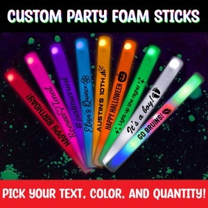  Mr Party King Pack of 100 Custom LED Party Foam Light
