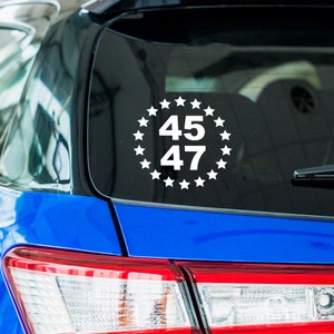 Trump Vance 2024 Vinyl Sticker, 45/47 Make America Great Again, Die Cut Decal for Cars, Truck, Window, Permanent Sticker