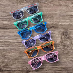 Personalized Kids Sunglasses, Color Shift Lens Transparent Assorted Shades for Birthday Parties, Party Favor For Birthdays, Parties, Teams
