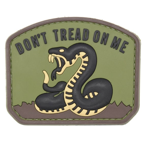Don't Tread On Me Morale Snake Patch, Round 3