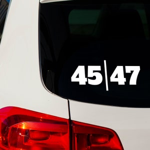 Trump 2024 45-47 Vinyl Sticker, MAGA USA Make America Great Again, Patriot Die Cut Decal for Cars, Bottles, Tumblers, Planners