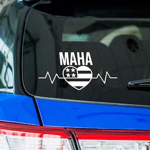 RFK Trump MAHA Heartbeat Vinyl Sticker, USA Make America Healthy Again, Patriot Die Cut Decal for Cars, Bottles, Tumblers, Planners