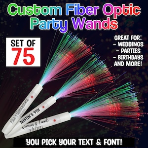 Fiber Optic Wands (Box of 48) - Fiber Optic Wand with 3 Light Modes (Red)