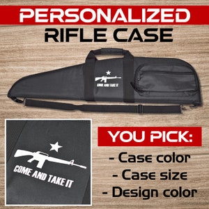 Customized Rifle Case Personalized Hunting Transport Discreet Lockable Slim Low Profile Range Bag Carry Sleeve for Rifles Gifts for Men