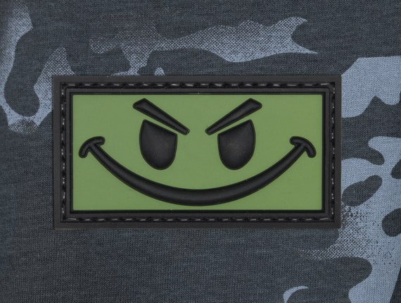Big Evil Smiley PVC Morale Patch (OD Green)
