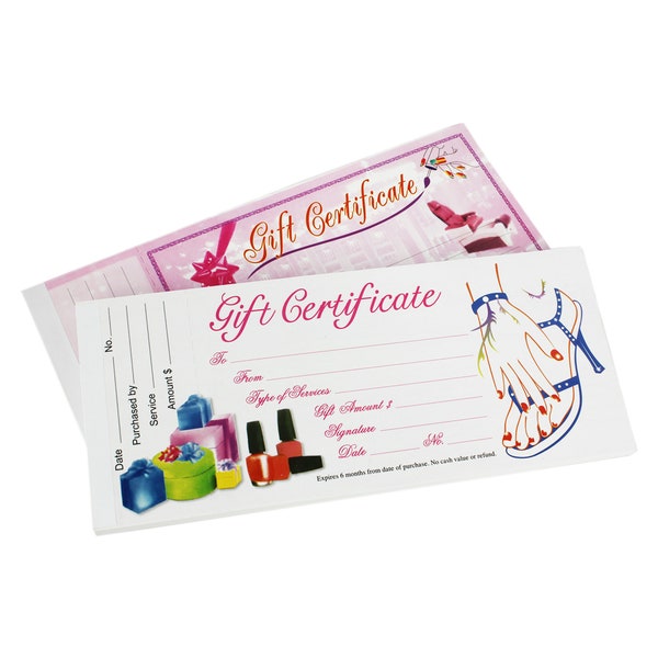 Nail Salon Gift Certificate Template - Etsy