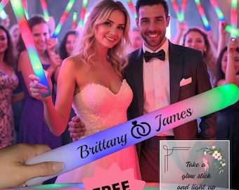 50 LED Glow Sticks Foam Stick Light Batons for Parties, Wedding, Receptions, Anniversary, and Celebrations