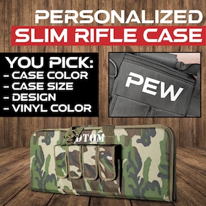 Customized Slim Rifle Case Personalized Hunting Transport Discreet Lockable Slim Low Profile Range Bag Carry Sleeve for Rifles Gifts for Men